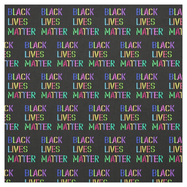 Black Lives Matter Stencil 01 Editable Fabric | Zazzle