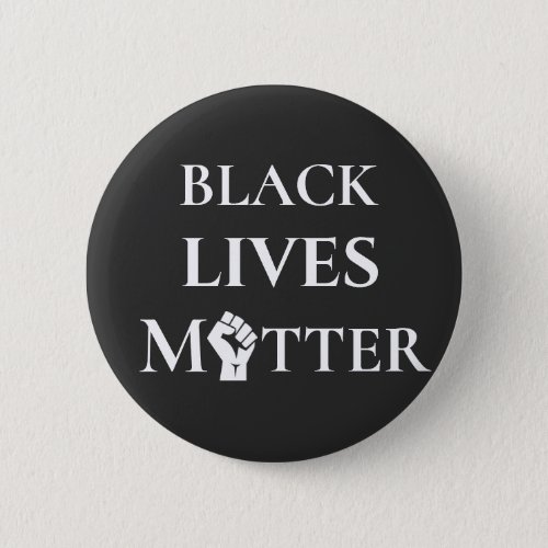 Black Lives Matter Symbol Antiracism BLM Button