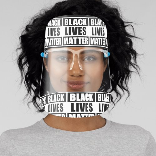 Black Lives Matter Typography Pattern Face Shield
