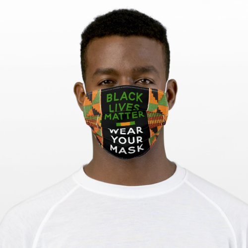 Black Lives Matter Wear Your Mask African fabric