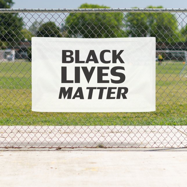 Black Lives Matter white black modern typography Banner (Insitu)