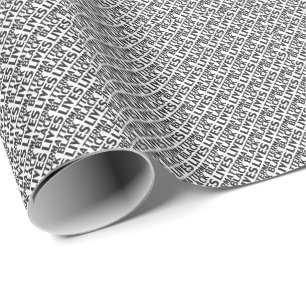 Black Lives Matter white black typography pattern Wrapping Paper