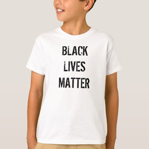 Black Lives Matter White T_Shirt  Kids