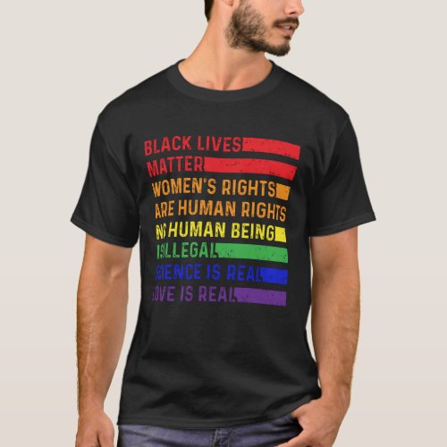Black Lives Matter Womens Rights Are Human Rights T_Shirt