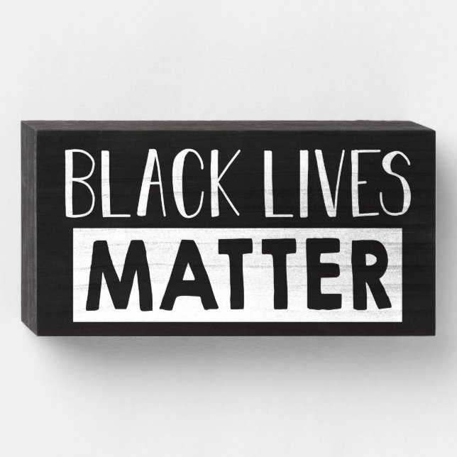Black Lives Matter Wood Wall Sign (Front Horizontal)