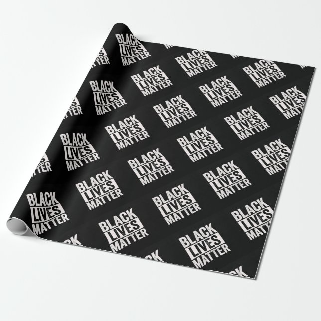 Black Lives Matter Wrapping Paper (Unrolled)