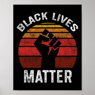 Black Lives Problem Blm Retro Men Women Kids Poster
