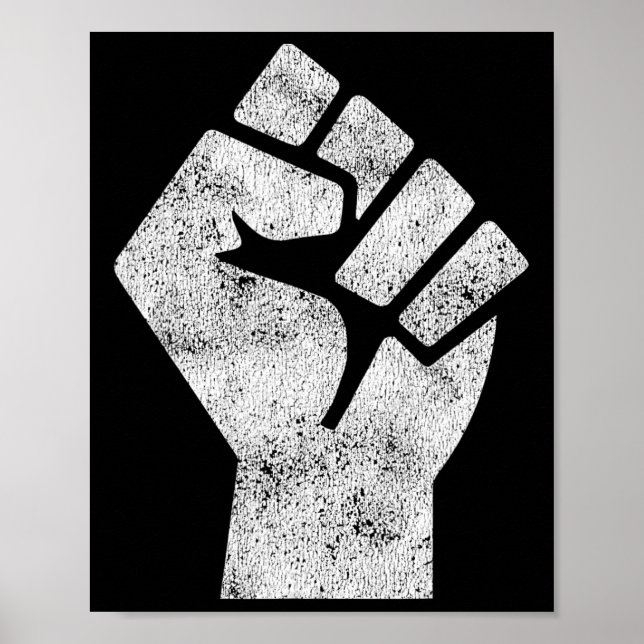 Black Lives Problem Fist Social Justice Black Powe Poster (Front)