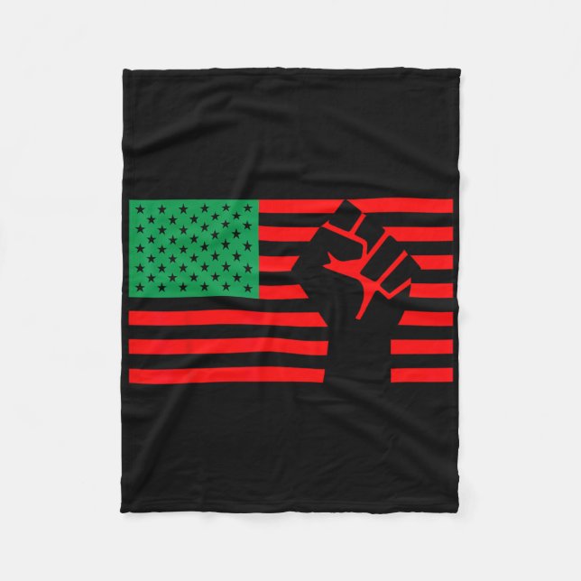 Black Lives Problem Pan African American Unia Flag Fleece Blanket (Front)