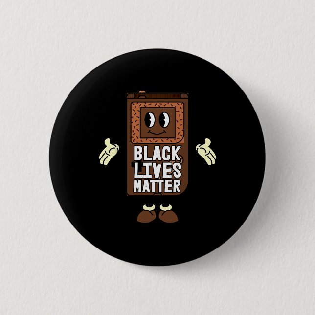 Black Lives Problem Video-game Black History Gamin Button (Front)