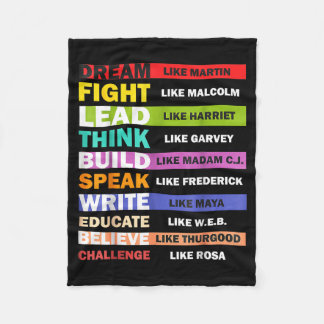 Black Lives S Black Leaders Black History Month Fleece Blanket