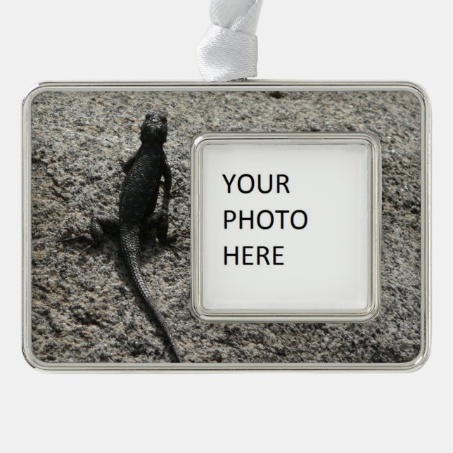 Black Lizard Christmas Ornament (Front)