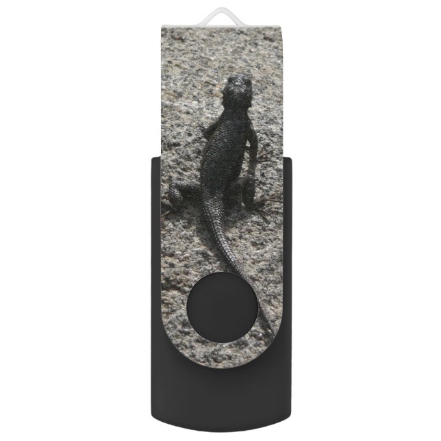 Black Lizard Flash Drive (Front Vertical)