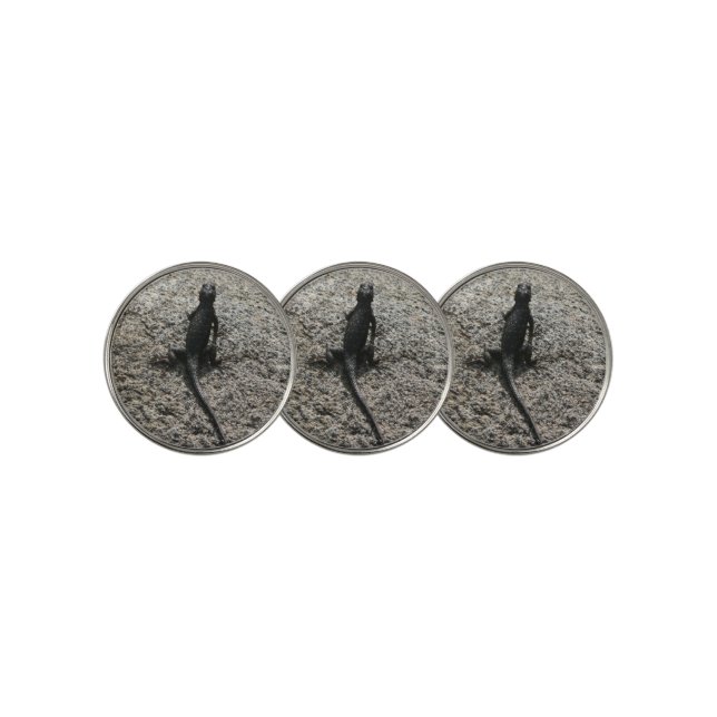 Black Lizard Golf Ball Marker (3 Up)