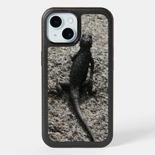 Black Lizard iPhone 15 Case (Back)