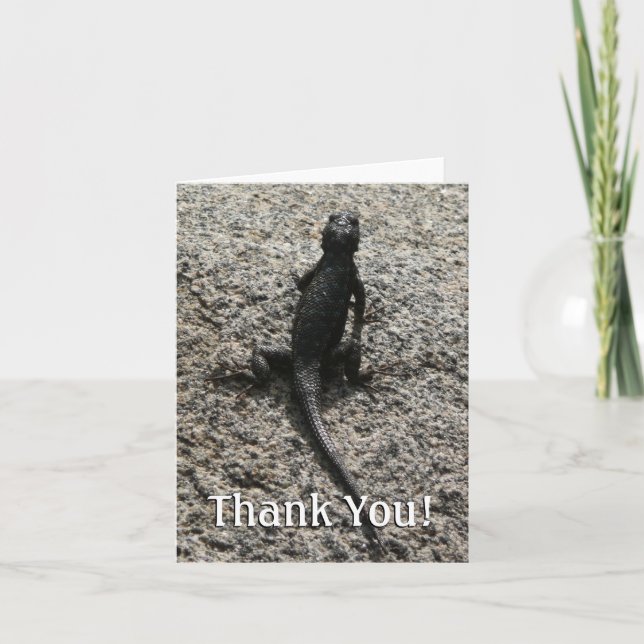 Black Lizard Letterpress Thank You Card (Front)