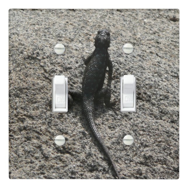Black Lizard Light Switch Cover (In Situ)