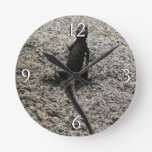 Black Lizard Round Clock