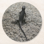 Black Lizard Round Paper Coaster
