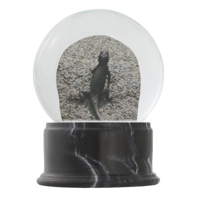 Black Lizard Snow Globe (Front)