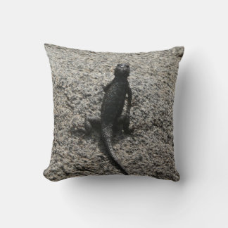 Black Lizard Throw Pillow