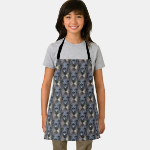 Black Llama Face Animal Pattern Apron