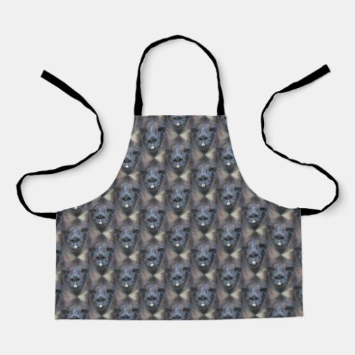 Black Llama Face Animal Pattern   Apron