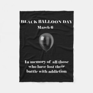 Black Lloon Day Overdose Awareness Addition  Fleece Blanket