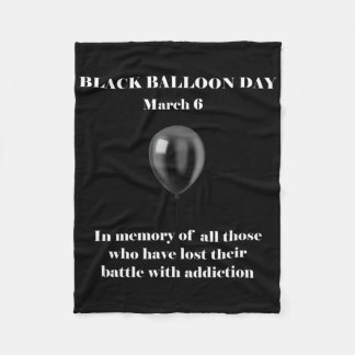 Black Lloon Day Overdose Awareness Addition  Fleece Blanket