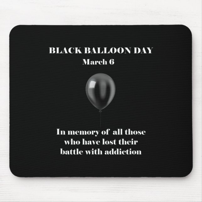 Black Lloon Day Overdose Awareness Addition  Mouse Pad (Front)