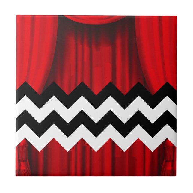 black lodge chevron ceramic tile (Front)