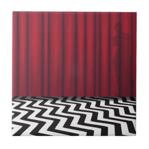 Black Lodge Red Room Ceramic Tile