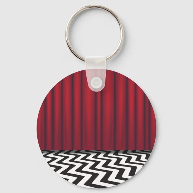 Black Lodge Red Room Keychain (Front)