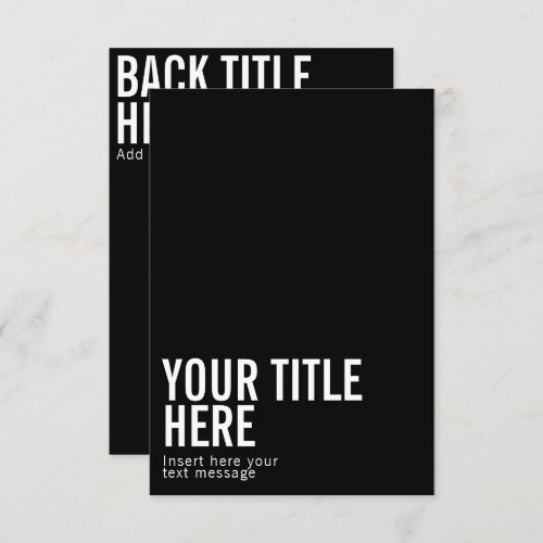 Black logo and text modern sharp invitation card