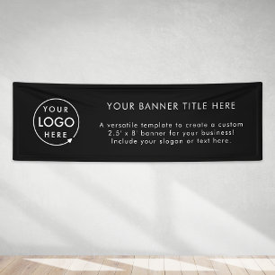 Black Logo Business Modern Professional 8' Banner