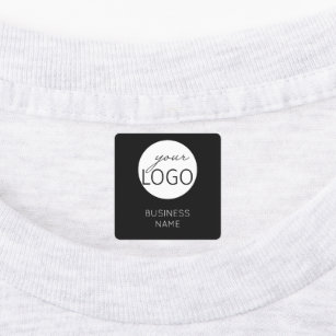 Black Logo Custom Brand Business Clothing Garment Labels