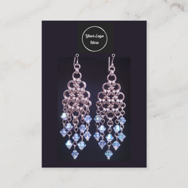 Black Logo Earring Display Card (Front)