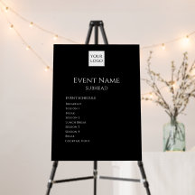 Black Logo Event Sign