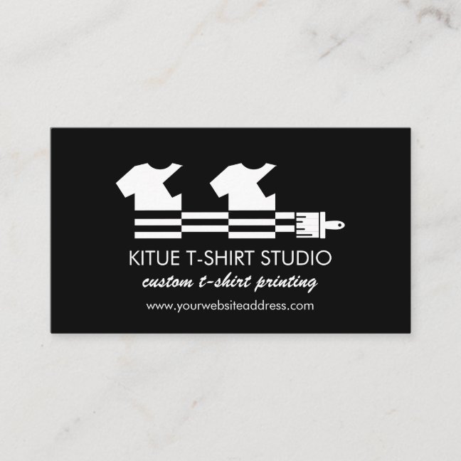 Black Logo Heat Transfer Vinyl Shirt Business Card