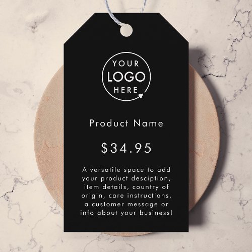 Black Logo  Modern Business Product Price Tags