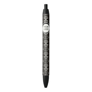 Black Logo On White Art Deco Pen