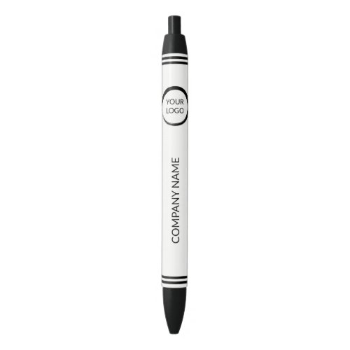 Black Logo On White Black Ink Pen