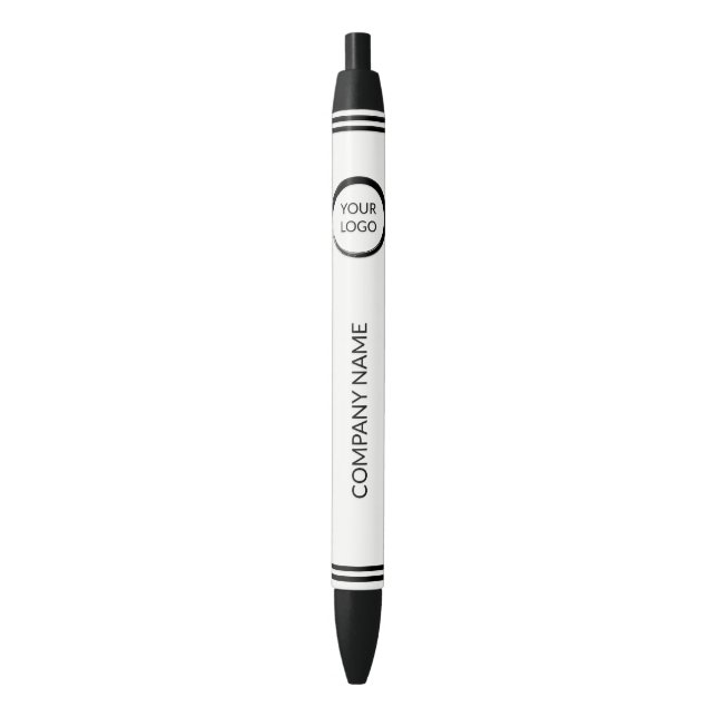 Black Logo On White Pen (Front Vertical)