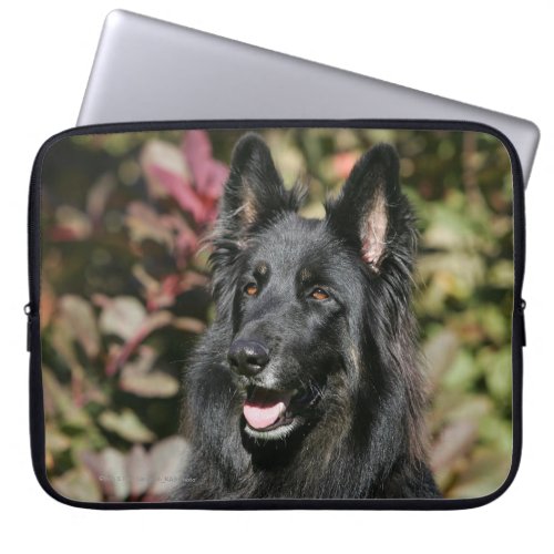 Black Long Haired German Shepherd Laptop Sleeve