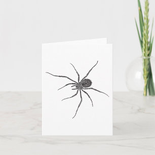 Black Long Leg Spider Creepy Arachnid Card