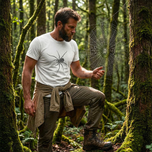 Black Long Leg Spider Creepy Arachnid T-Shirt