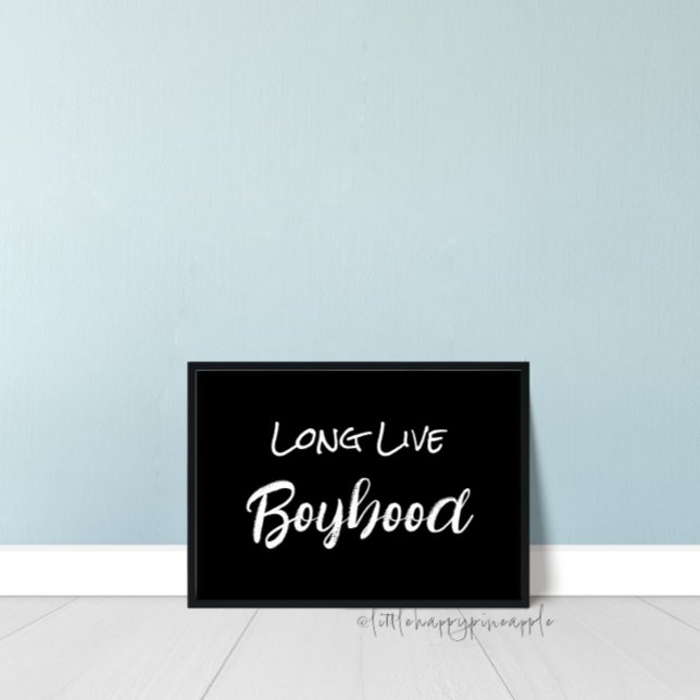 Black Long Live Boyhood Wall Art (Creator Uploaded)