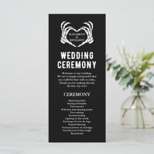 Black Long Wedding Program Ceremony Bridal Party