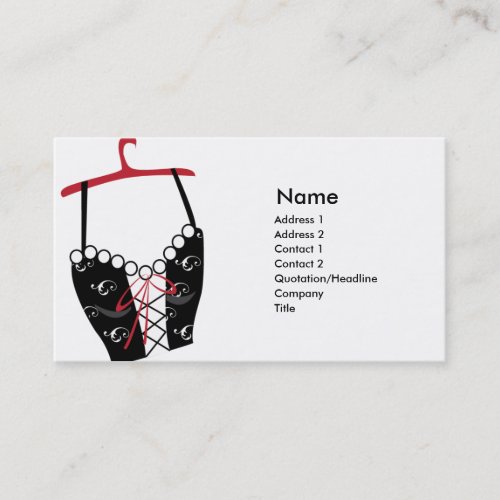 Black Longlinebra - Business Business Cards