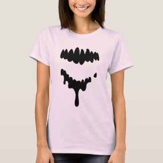 Black Lost Zombies Teeth on Fitted Ladies Shirt